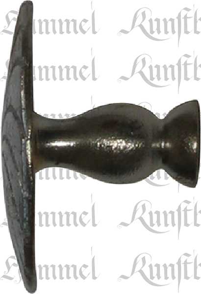 Knopf, Möbelknopf aus Eisen gerostet und gewachst, Ø 30mm, antike alte Möbelknöpfe Bild 2